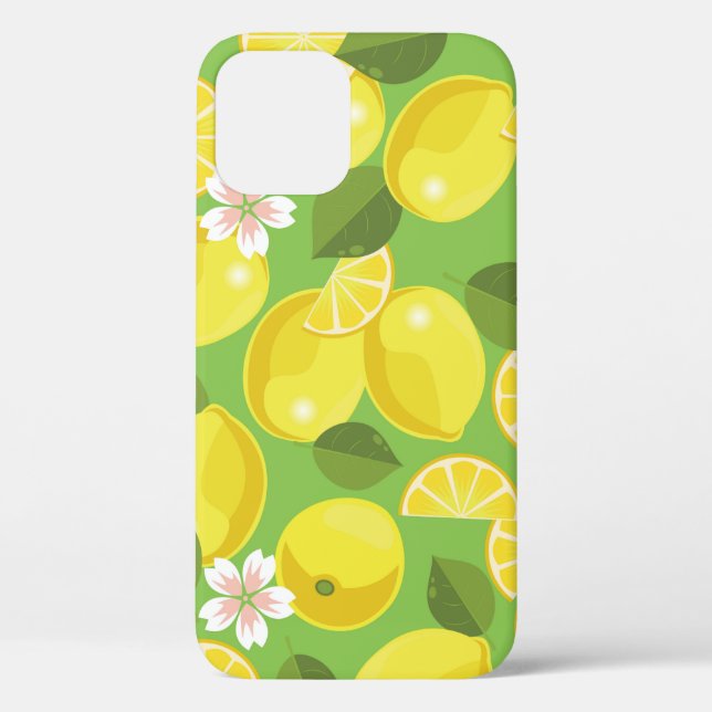 Zesty Lemon: Citrus Pattern Delight Case-Mate iPhone Case (Back)
