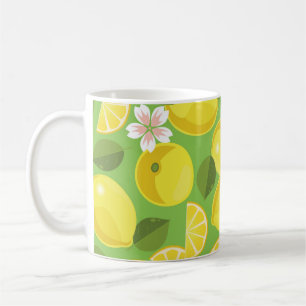 Zesty Lemon: Citrus Pattern Delight Coffee Mug