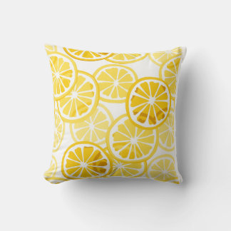 Zesty Lemon Slice Throw Pillow