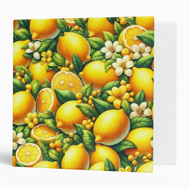 Zesty Lemon Whirl: A Citrus Symphony Binder (Front/Inside)
