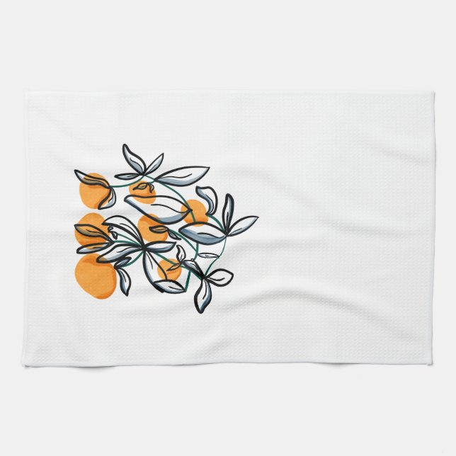 Zesty Orange Kitchen Towel (Horizontal)