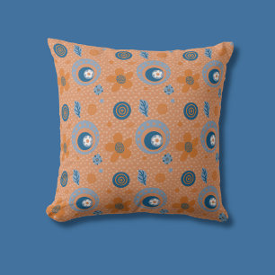 Zesty Summer Floral Pattern Throw Pillow