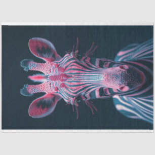 Zesty Vibrant Pink Coloured Zebra Decoupage  Tissue Paper