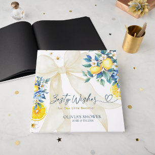 Zesty Wishes Lemon Italian Amalfi Baby Shower Guest Book