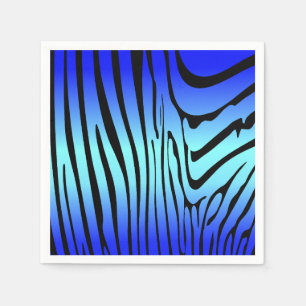 Zesty Zebra Blue Napkin