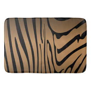 Zesty Zebra Brown Bath Mat