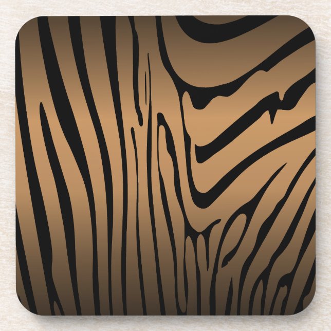 Zesty Zebra Brown  Coaster (Front)