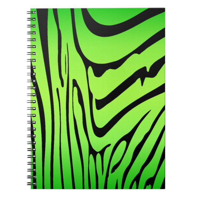 Zesty Zebra Green Notebook (Front)