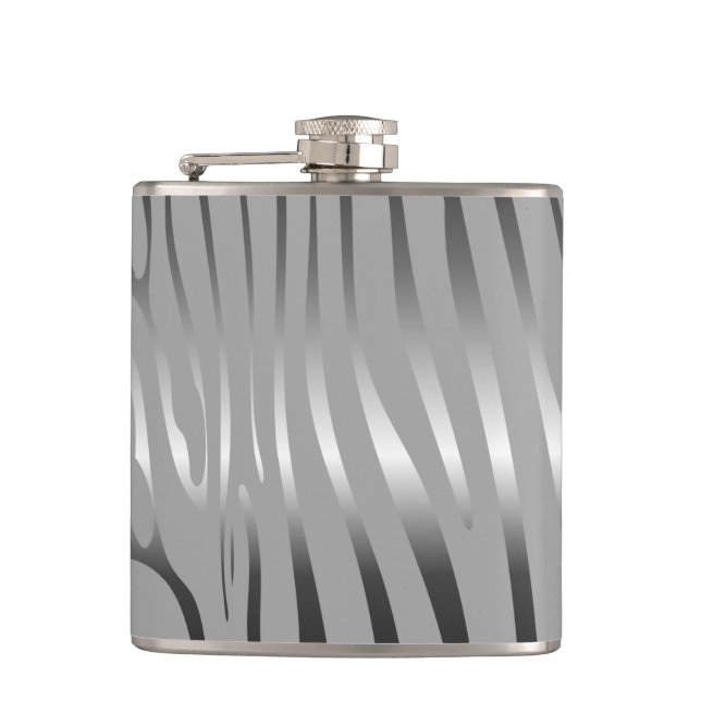 Zesty Zebra Hip Flask (Front)