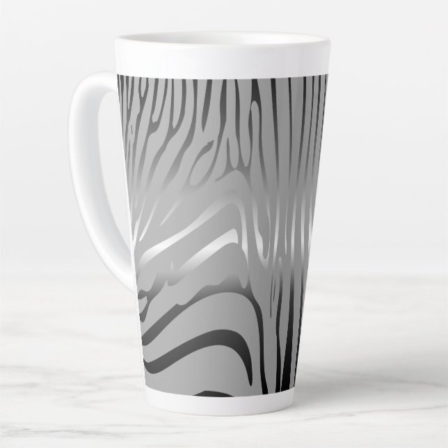 Zesty Zebra Latte Mug (Left Angle)