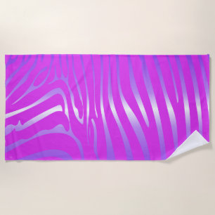 Zesty Zebra Pink Beach Towel