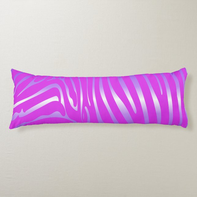 Zesty Zebra Pink Body Pillow (Front)