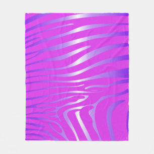 Zesty Zebra Pink Fleece Blanket