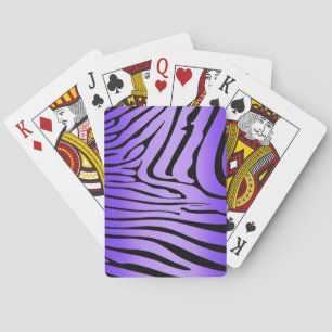 Zesty Zebra Purple Playing Cards