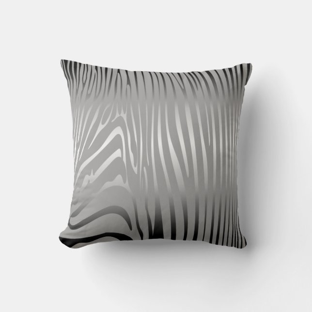 Zesty Zebra Throw Pillow (Front)