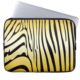 Zesty Zebra Yellow Laptop Sleeve