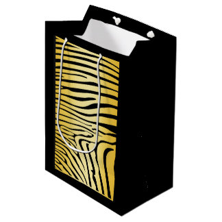 Zesty Zebra Yellow Medium Gift Bag