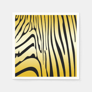 Zesty Zebra Yellow Napkin
