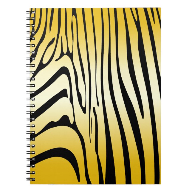 Zesty Zebra Yellow Notebook (Front)