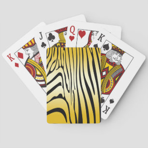 Zesty Zebra Yellow Playing Cards