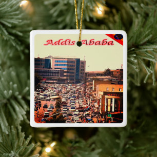 zET006 ADDIS ABEBA, Bustling Centre, Ceramic Ornament