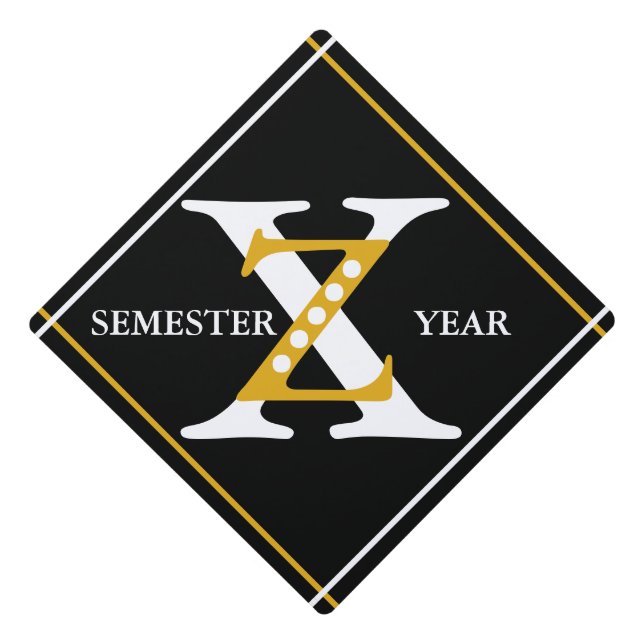 Zeta Chi Graduation Cap Topper (Front)