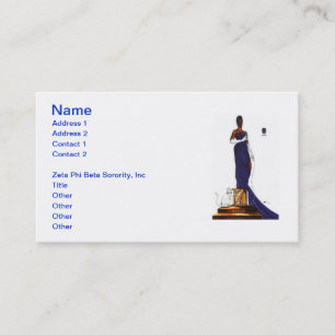 Zeta Phi Beta Sorority Business Cards