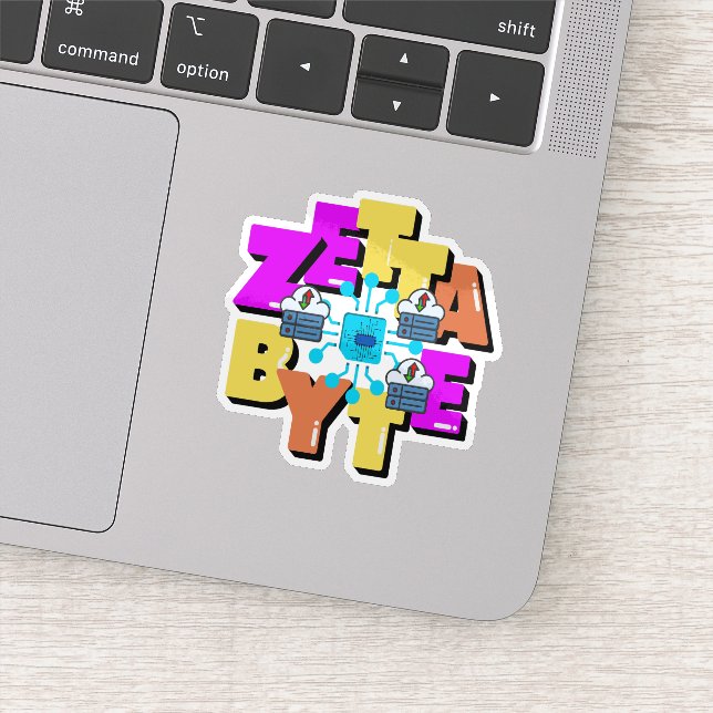 Zettabyte Data Measurement Unit Sticker (Detail)