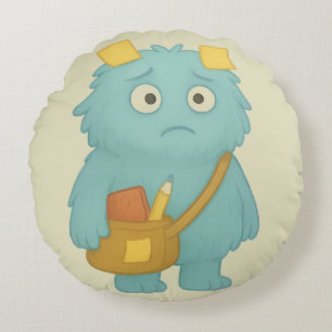 Zetti Kissen – Das vergessliche ADHS-Monster  Round Pillow