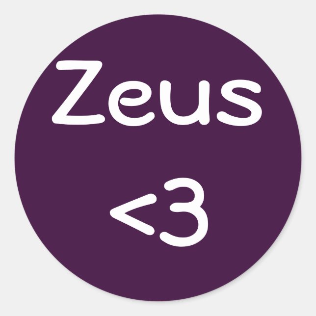 Zeus <3 sticker (Front)