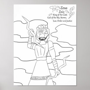 Zeus Colouring Page Print
