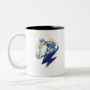 Zeus God - Cartoon Design Two-Tone Coffee Mug