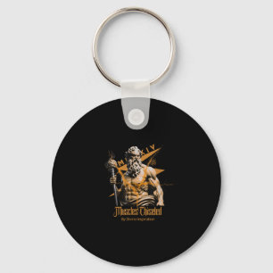 Zeus Greek Gods Thunder Mythology Gym Fitness Moti Keychain