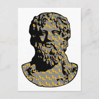 Zeus marble statue postcard