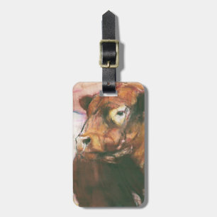 Zeus Red Belted Galloway Bull 2006 2 Luggage Tag