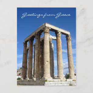 zeus temple greetings postcard