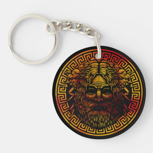 Zeus's Ancient Shield Art Print Keychain (Front)