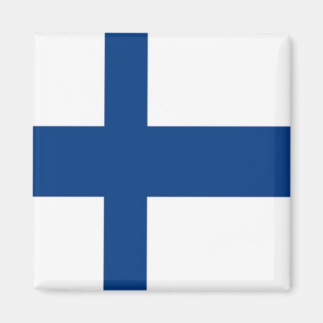 zFI001 FINNISH FLAG, Finland, Fridge Magnet (Front)