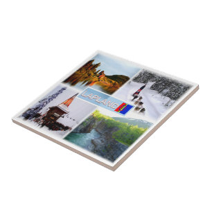 zFI010 LAPLAND LAKE INARI LAMMINTUPA SANTA CLAUS,  Tile