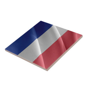 zFR002 Waving French FLAG , France, Tile