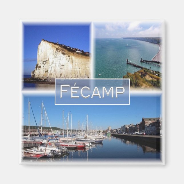 zFR025 FÉCAMP Harbour, Normandy, France Magnet (Front)