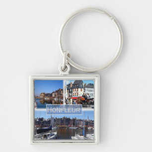 zFR028 HONFLEUR harbour, Normandy, Keychain