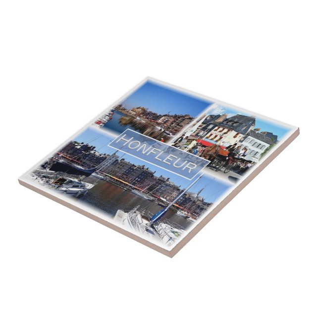 zFR028 HONFLEUR harbour, Normandy, Tile (Side)