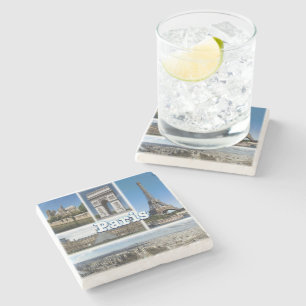 zFR032 TOUR EIFFEL and PARIS, France, Europe, Stone Coaster