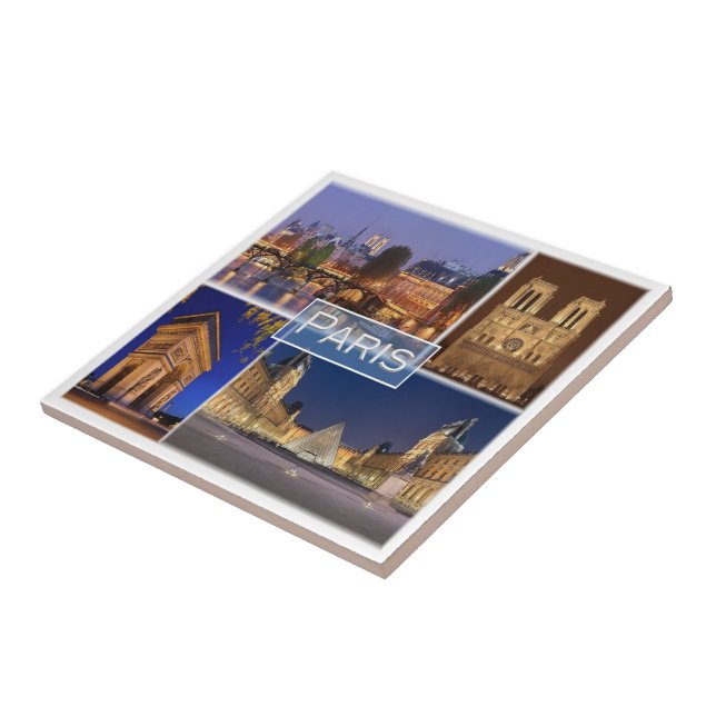 zFR034 PARIS the capital of France, Tile (Side)