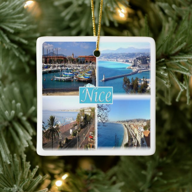 zFR045 NICE, Provence, France, Ceramic Ornament (Tree)