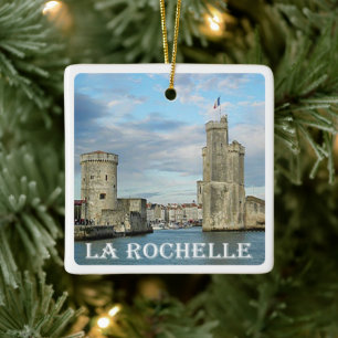 zFR091 LA ROCHELLE, French Riviera, France,  Ceramic Ornament