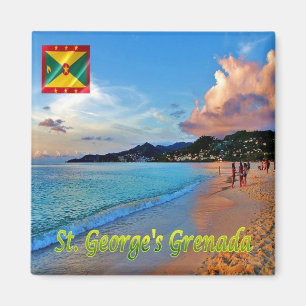 zGD007 SAINT GEORGE, Grand Ans, Grenada, Fridge Magnet