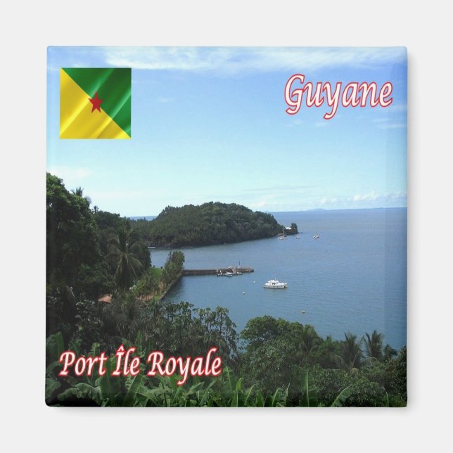 zGF006 PORT ROYAL Island, French Guyana, Fridge Magnet (Front)