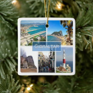 zGI004 GIBRALTAR, Europe, Ceramic Ornament